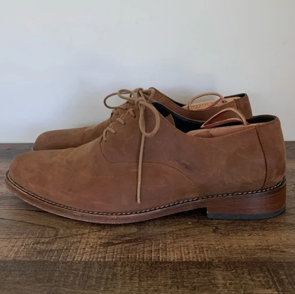 Nisolo Mens Everyday Oxford Brown Leather Lace Up Dress Shoes Size 9.5 - Picture 4 of 6
